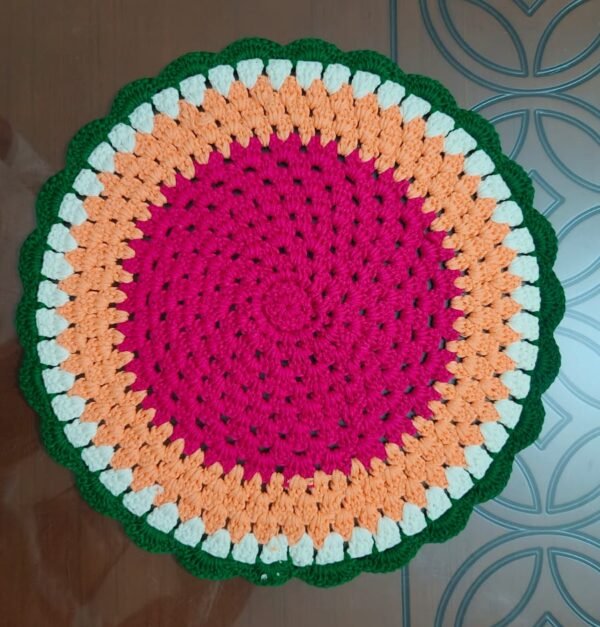 Crochet Table Place Mat (Pink)